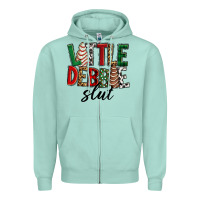 Seafoam Little debbie slut Christmas Zipper Hoodie - RanaPortraitStore