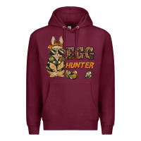Burgundy easter egg hunter rabbit bunny Premium Hoodie - BarkalooDesign