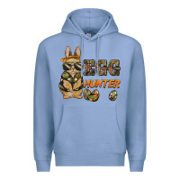 Colony Blue easter egg hunter rabbit bunny Premium Hoodie - BarkalooDesign
