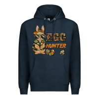 Navy easter egg hunter rabbit bunny Premium Hoodie - BarkalooDesign