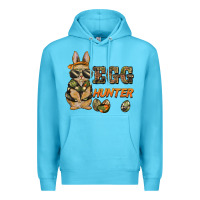 Ocean Blue easter egg hunter rabbit bunny Premium Hoodie - BarkalooDesign