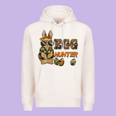 Easter Egg Hunter Rabbit Bunny Premium Hoodie Designed By Barkaloodesign