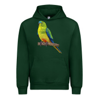 Forest Green Neophema Parrot Urban Hoodie - LillyAllenDesigns