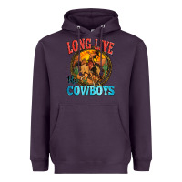 Plum long live the cowboys Heavyweight Hoodie - Zillion Design Studio