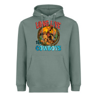 Sage long live the cowboys Heavyweight Hoodie - Zillion Design Studio