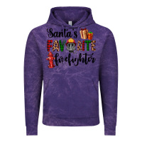 Cloud Purple santa's favorite firefighter Vintage Hoodie - AdoDesignShop