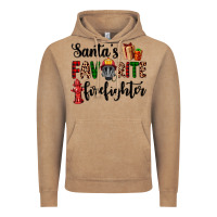 Vintage Coffee santa's favorite firefighter Vintage Hoodie - AdoDesignShop