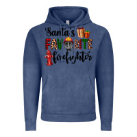 Vintage Denim santa's favorite firefighter Vintage Hoodie - AdoDesignShop