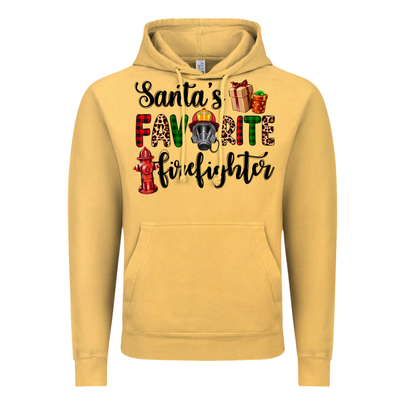 Santa's Favorite Firefighter Vintage Hoodie by AdoDesignShop | Teevron
