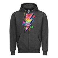 Charcoal Heather lightning bolt autism Zipper Hoodie - Zillion Design Studio
