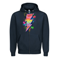 Navy lightning bolt autism Zipper Hoodie - Zillion Design Studio