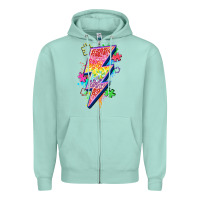 Seafoam lightning bolt autism Zipper Hoodie - Zillion Design Studio