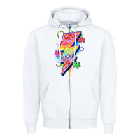 White lightning bolt autism Zipper Hoodie - Zillion Design Studio