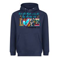 Navy let all that you do be done in love Heavyweight Hoodie - Zillion Design Studio