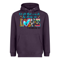 Plum let all that you do be done in love Heavyweight Hoodie - Zillion Design Studio