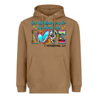 Toasted Coconut let all that you do be done in love Heavyweight Hoodie - Zillion Design Studio