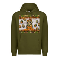 Army Green easter egg hunter  rabbit Premium Hoodie - BarkalooDesign