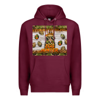 Burgundy easter egg hunter  rabbit Premium Hoodie - BarkalooDesign