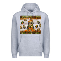 Heather Grey easter egg hunter  rabbit Premium Hoodie - BarkalooDesign