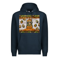Navy easter egg hunter  rabbit Premium Hoodie - BarkalooDesign