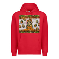 Red easter egg hunter  rabbit Premium Hoodie - BarkalooDesign