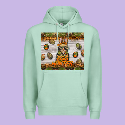 Easter Egg Hunter  Rabbit Premium Hoodie Designed By Barkaloodesign