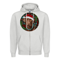 Dove Grey Labrador Retriever Christmas Zipper Hoodie - RanaPortraitStore