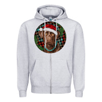 Heather Grey Labrador Retriever Christmas Zipper Hoodie - RanaPortraitStore