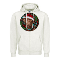 Oatmeal Heather Labrador Retriever Christmas Zipper Hoodie - RanaPortraitStore