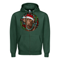 Sports Green Labrador Retriever Christmas Zipper Hoodie - RanaPortraitStore