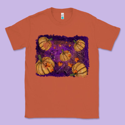 Halloween Pumpkin Cobweb Background Classic Tee Designed By Ranaportraitstore