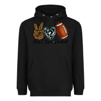 Black peace love football Heavyweight Hoodie - RanaPortraitStore