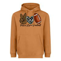 Peace Love Football Heavyweight Hoodie | Teevron