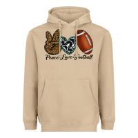 Mushroom peace love football Heavyweight Hoodie - RanaPortraitStore