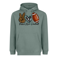 Sage peace love football Heavyweight Hoodie - RanaPortraitStore