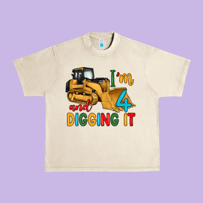 I'm 4 And Digging It Urban Heavy Tee Designed By Artiststas