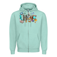 Seafoam i hook it up sewing Zipper Hoodie - Zillion Design Studio