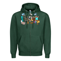 Sports Green i hook it up sewing Zipper Hoodie - Zillion Design Studio