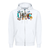 White i hook it up sewing Zipper Hoodie - Zillion Design Studio