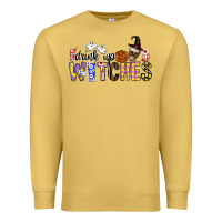 Antique Gold Drink Up Witches Premium Sweatshirt - CowhideDigitalArt