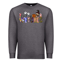 Charcoal Heather Drink Up Witches Premium Sweatshirt - CowhideDigitalArt