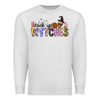 Oatmeal Heather Drink Up Witches Premium Sweatshirt - CowhideDigitalArt