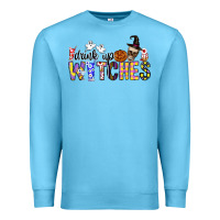 Ocean Blue Drink Up Witches Premium Sweatshirt - CowhideDigitalArt