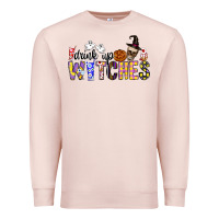 Pale Pink Drink Up Witches Premium Sweatshirt - CowhideDigitalArt