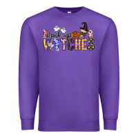 Purple Drink Up Witches Premium Sweatshirt - CowhideDigitalArt