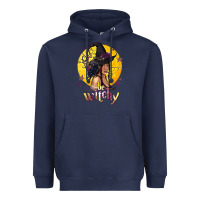 Navy Be Witchy Black Witch Heavyweight Hoodie - texasbilliewilder
