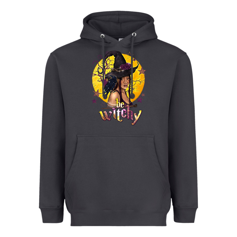 Be Witchy Black Witch Heavyweight Hoodie by texasbilliewilder | Teevron