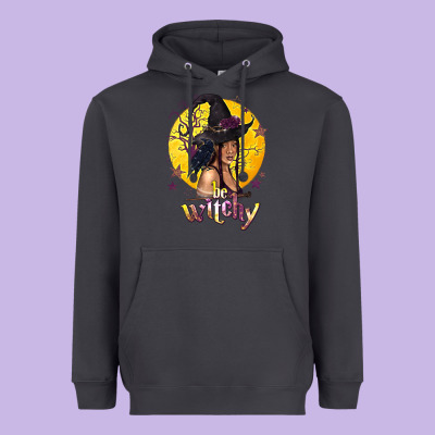 Be Witchy Black Witch Heavyweight Hoodie Designed By Texasbilliewilder