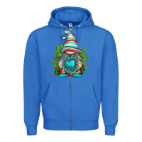 True Royal western gnome with turquoise gemstone Zipper Hoodie - texasbilliewilder