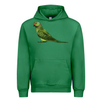 Emerald Ring Necked Parakeet Urban Hoodie - LillyAllenDesigns